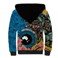 Fiji and Australia Kangaroos Sherpa Hoodie Indigenous Aboriginal and Fijian Masi Tribal Tattoo LT03 - Polynesian Pride