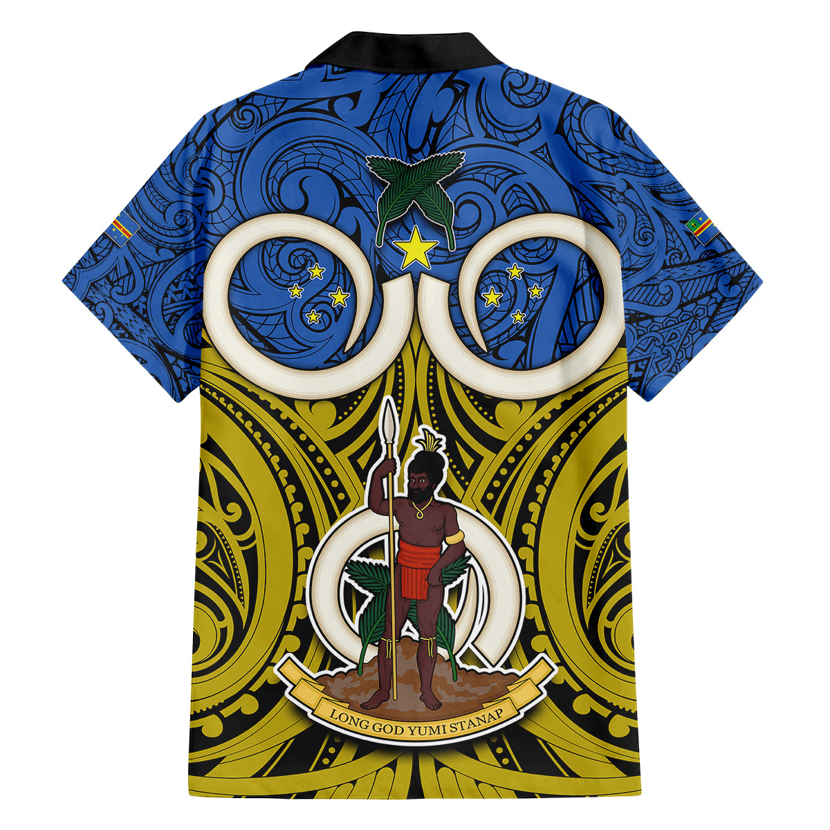 Vanuatu Tafea Province Family Matching Off Shoulder Maxi Dress and Hawaiian Shirt Pig Tusk Mix Maori Pattern and Namele Leaf LT03 - Polynesian Pride
