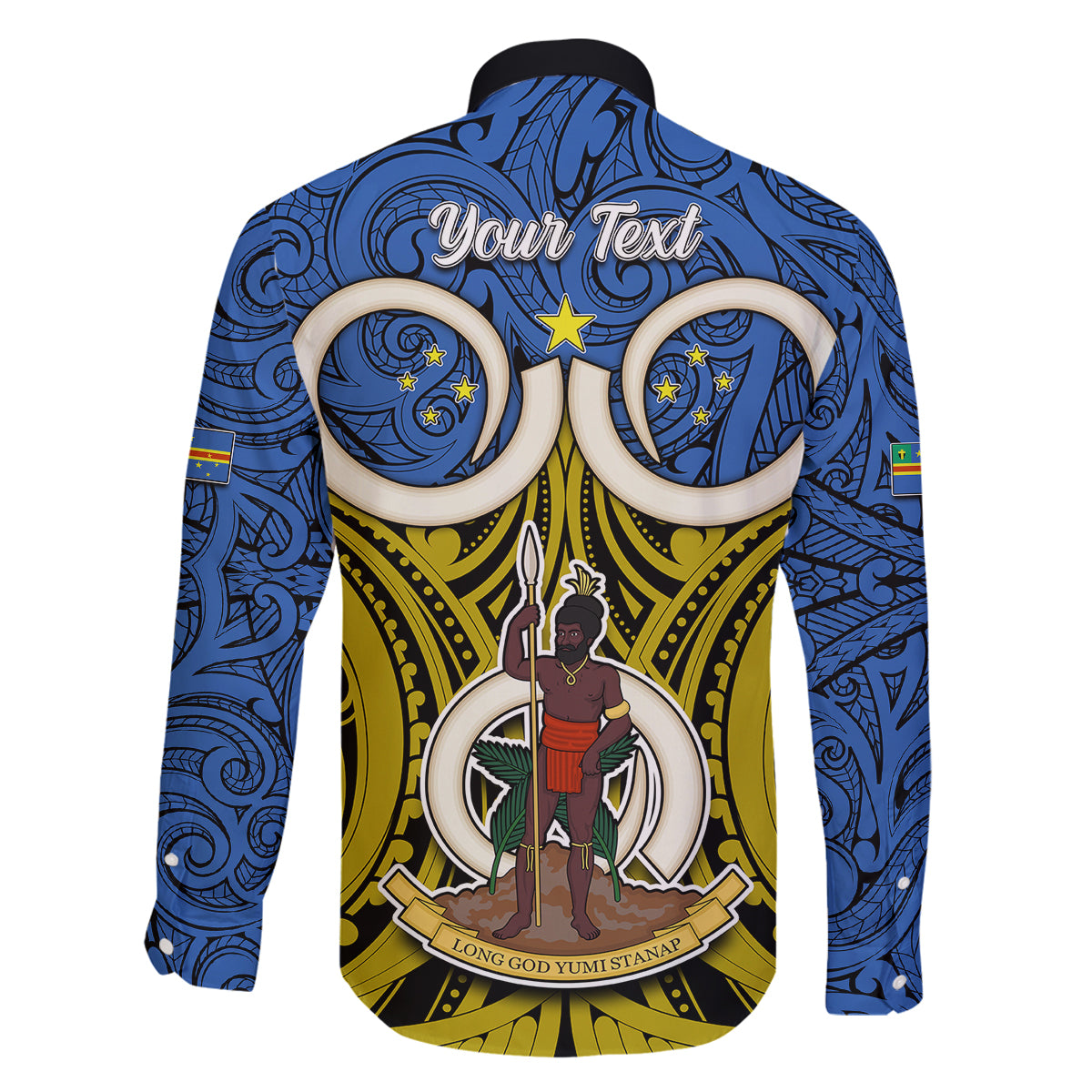 Personalised Vanuatu Tafea Province Family Matching Long Sleeve Bodycon Dress and Hawaiian Shirt Pig Tusk Mix Maori Pattern and Namele Leaf LT03 - Polynesian Pride