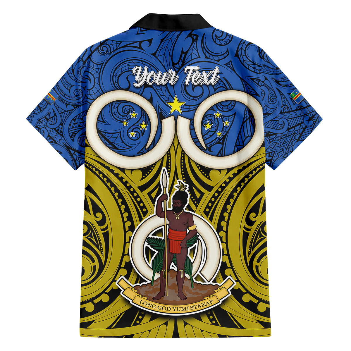 Personalised Vanuatu Tafea Province Family Matching Puletasi Dress and Hawaiian Shirt Pig Tusk Mix Maori Pattern and Namele Leaf LT03 - Polynesian Pride