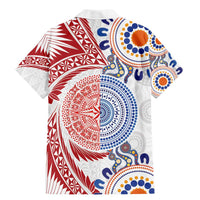Tongan and Australian Culture Together Family Matching Mermaid Dress and Hawaiian Shirt Ngatu Art Tribal Aboriginal Tattoo Pattern LT03 - Polynesian Pride