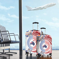 Tongan and Australian Culture Together Luggage Cover Ngatu Art Tribal Aboriginal Tattoo Pattern - Polynesian Pride
