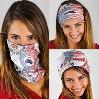 Tongan and Australian Culture Together Neck Gaiter Ngatu Art Tribal Aboriginal Tattoo Pattern - Polynesian Pride