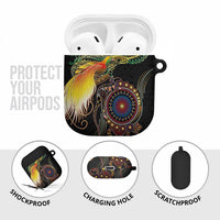 Papua New Guinea and Australia Together AirPods Case Bird of Paradise and Kangaroo Melanesian Aboriginal Motifs LT03 - Polynesian Pride