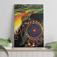 Papua New Guinea and Australia Together Canvas Wall Art Bird of Paradise and Kangaroo Melanesian Aboriginal Motifs LT03 - Polynesian Pride