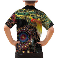 Papua New Guinea and Australia Together Family Matching Mermaid Dress and Hawaiian Shirt Bird of Paradise and Kangaroo Melanesian Aboriginal Motifs LT03 - Polynesian Pride
