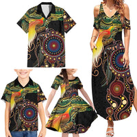 Papua New Guinea and Australia Together Family Matching Summer Maxi Dress and Hawaiian Shirt Bird of Paradise and Kangaroo Melanesian Aboriginal Motifs LT03 - Polynesian Pride