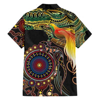 Papua New Guinea and Australia Together Family Matching Summer Maxi Dress and Hawaiian Shirt Bird of Paradise and Kangaroo Melanesian Aboriginal Motifs LT03 - Polynesian Pride