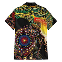Papua New Guinea and Australia Together Hawaiian Shirt Bird of Paradise and Kangaroo Melanesian Aboriginal Motifs LT03 - Polynesian Pride