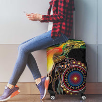 Papua New Guinea and Australia Together Luggage Cover Bird of Paradise and Kangaroo Melanesian Aboriginal Motifs LT03 - Polynesian Pride