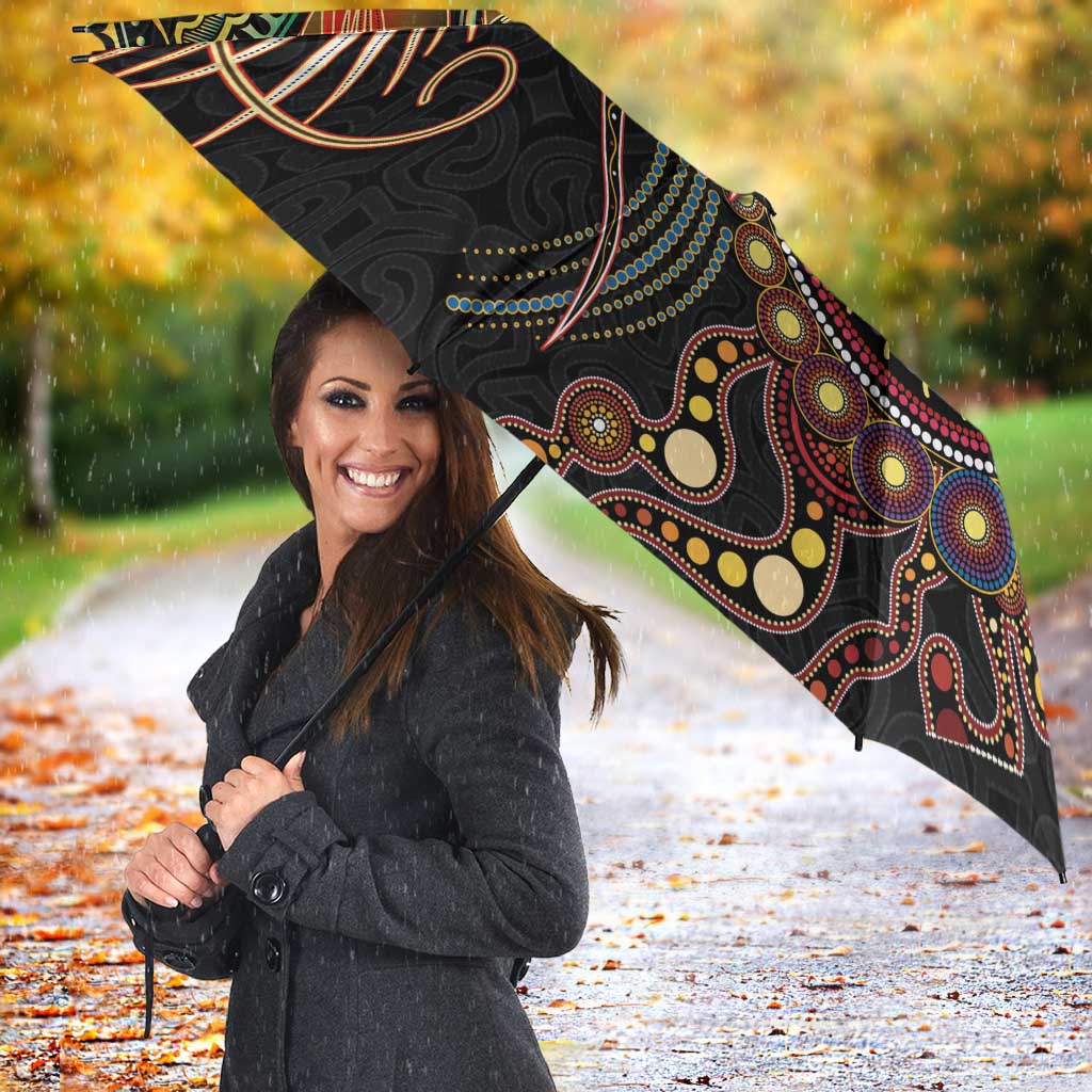 Papua New Guinea and Australia Together Umbrella Bird of Paradise and Kangaroo Melanesian Aboriginal Motifs LT03 - Polynesian Pride
