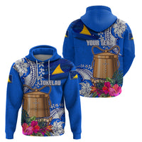 Tokelau Waitangi Zip Hoodie Tropical Flower Tapa Pattern LT03 - Polynesian Pride