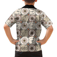 Tukenny Pattern Fijian War Clubs Family Matching Long Sleeve Bodycon Dress and Hawaiian Shirt LT03 - Polynesian Pride