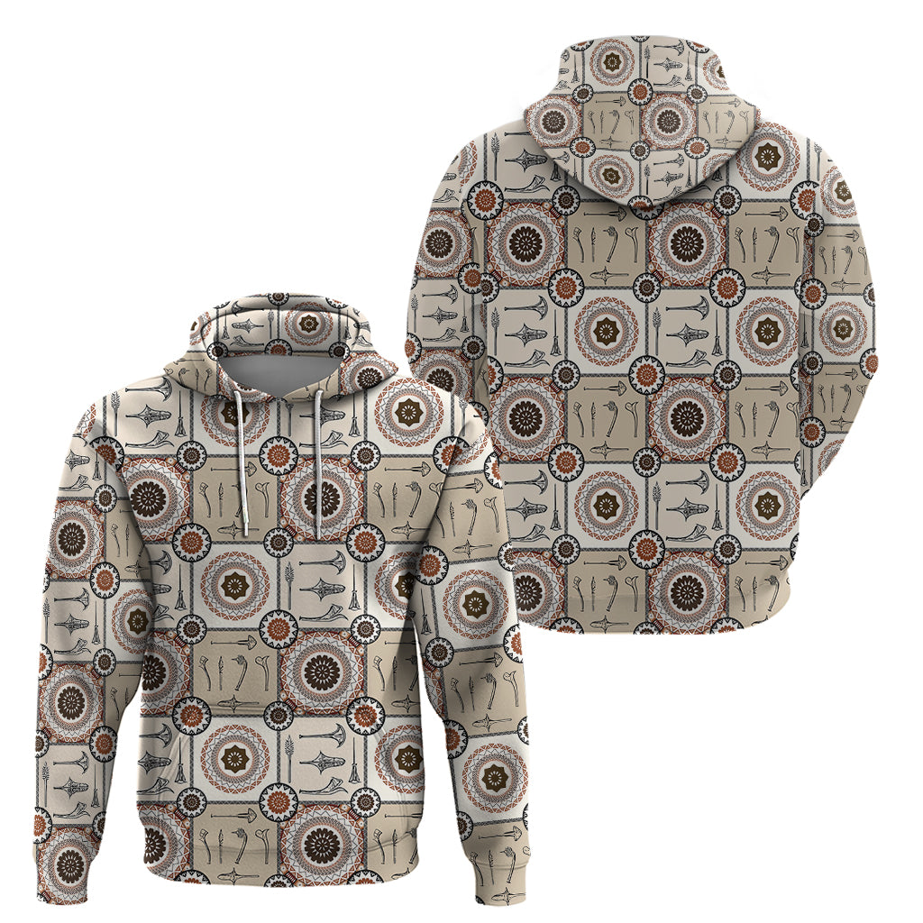 Tukenny Pattern Fijian War Clubs Hoodie LT03 - Polynesian Pride