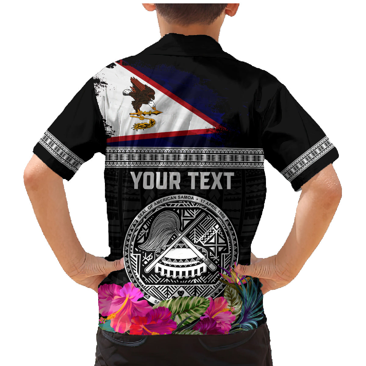 Personalized American Samoa Flag Day Family Matching Mermaid Dress and Hawaiian Shirt Tanoa and Fue mix Hibiscus Flower Polynesian Pattern LT03 - Polynesian Pride