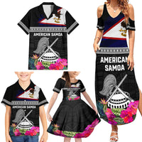 Personalized American Samoa Flag Day Family Matching Summer Maxi Dress and Hawaiian Shirt Tanoa and Fue mix Hibiscus Flower Polynesian Pattern LT03 - Polynesian Pride