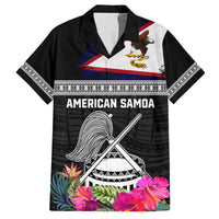 Personalized American Samoa Flag Day Hawaiian Shirt Tanoa and Fue mix Hibiscus Flower Polynesian Pattern