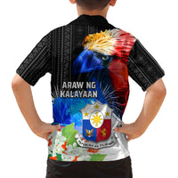 Philippines Independence Day Family Matching Tank Maxi Dress and Hawaiian Shirt Philippines Eagle and Sampaguita Jasmine Yakan Tribal LT03 - Polynesian Pride
