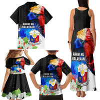 Philippines Independence Day Family Matching Tank Maxi Dress and Hawaiian Shirt Philippines Eagle and Sampaguita Jasmine Yakan Tribal LT03 - Polynesian Pride