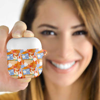 Hawaiian and Japanese Culture Together AirPods Case Palaka Japanese Art and Tropical Motif Tribal Patchwork LT03 - Polynesian Pride