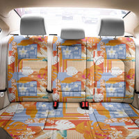 Hawaiian and Japanese Culture Together Back Car Seat Cover Palaka Japanese Art and Tropical Motif Tribal Patchwork LT03 - Polynesian Pride