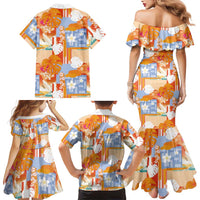 Hawaiian and Japanese Culture Together Family Matching Mermaid Dress and Hawaiian Shirt Palaka Japanese Art and Tropical Motif Tribal Patchwork LT03 - Polynesian Pride