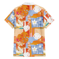 Hawaiian and Japanese Culture Together Family Matching Off The Shoulder Long Sleeve Dress and Hawaiian Shirt Palaka Japanese Art and Tropical Motif Tribal Patchwork LT03 - Polynesian Pride