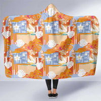 Hawaiian and Japanese Culture Together Hooded Blanket Palaka Japanese Art and Tropical Motif Tribal Patchwork LT03 One Size Multicolor - Polynesian Pride