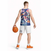 Hawaiian and Japanese Culture Together Basketball Jersey Hawaiian Archipelago Shape Sea Animals LT03 - Polynesian Pride