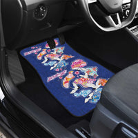 Hawaiian and Japanese Culture Together Car Mats Hawaiian Archipelago Shape Sea Animals