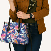 Hawaiian and Japanese Culture Together Leather Bag Hawaiian Archipelago Shape Sea Animals