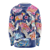 Hawaiian and Japanese Culture Together Long Sleeve Shirt Hawaiian Archipelago Shape Sea Animals LT03 - Polynesian Pride