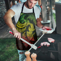 New Zealand Sea Animals with Maori Tribal Tattoo Apron Shark Manta Ray with Silver Fern Reggae LT03 - Polynesian Pride