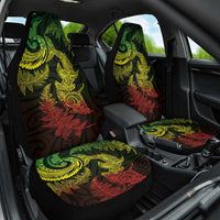 New Zealand Sea Animals with Maori Tribal Tattoo Car Seat Cover Shark Manta Ray with Silver Fern Reggae LT03 One Size Reggae - Polynesian Pride