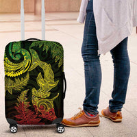New Zealand Sea Animals with Maori Tribal Tattoo Luggage Cover Shark Manta Ray with Silver Fern Reggae LT03 Reggae - Polynesian Pride