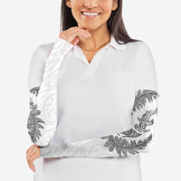 New Zealand Sea Animals with Maori Tribal Tattoo Arm Sleeves Shark Manta Ray with Silver Fern White LT03 - Polynesian Pride