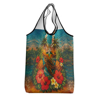 Hawaiian Turtles on Beach Grocery Bag with Pineapple Tropical Plant and Lei LT03 - Polynesian Pride