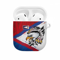 American Samoa Flag Day AirPods Case Polynesian Art Geometric with Flag Brush Style