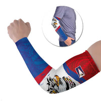 American Samoa Flag Day Arm Sleeves Polynesian Art Geometric with Flag Brush Style