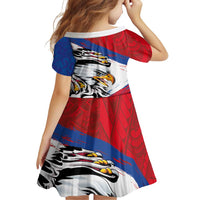 American Samoa Flag Day Family Matching Summer Maxi Dress and Hawaiian Shirt Polynesian Art Geometric with Flag Brush Style LT03 - Polynesian Pride
