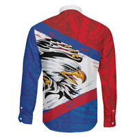 American Samoa Flag Day Family Matching Summer Maxi Dress and Hawaiian Shirt Polynesian Art Geometric with Flag Brush Style LT03 - Polynesian Pride