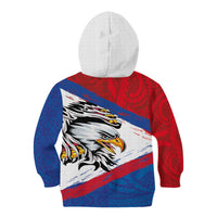 American Samoa Flag Day Kid Hoodie Polynesian Art Geometric with Flag Brush Style LT03 - Polynesian Pride