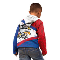 American Samoa Flag Day Kid Hoodie Polynesian Art Geometric with Flag Brush Style LT03 - Polynesian Pride