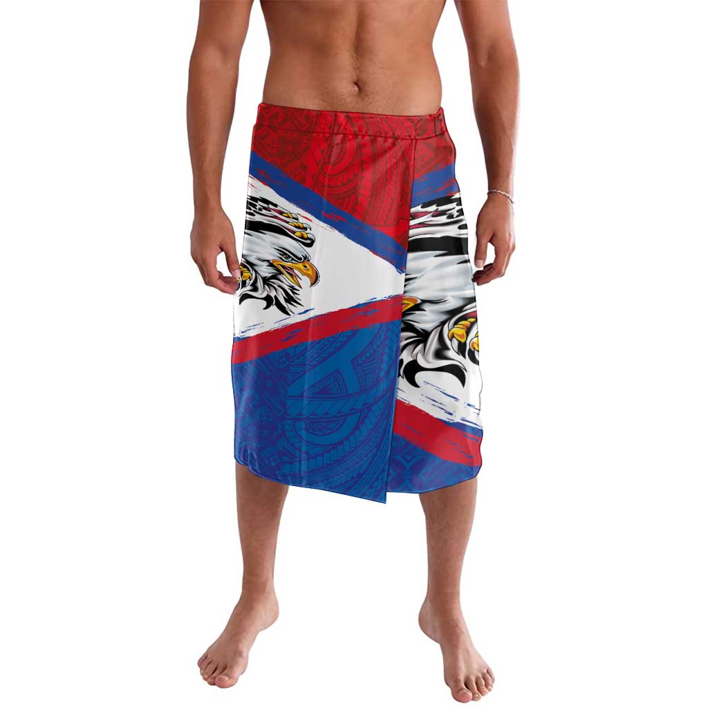 American Samoa Flag Day Lavalava Polynesian Art Geometric with Flag Brush Style