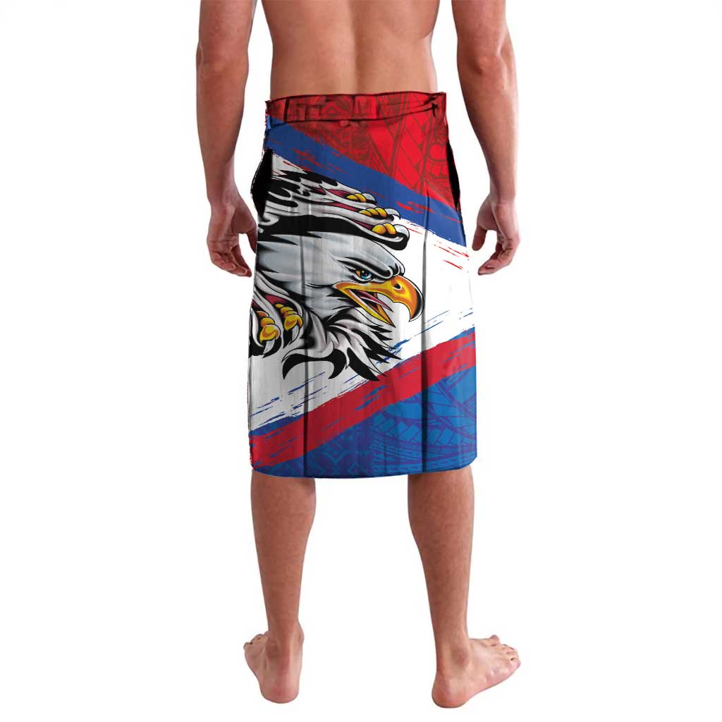 American Samoa Flag Day Lavalava Polynesian Art Geometric with Flag Brush Style