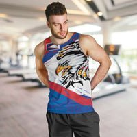 American Samoa Flag Day Men Tank Top Polynesian Art Geometric with Flag Brush Style