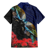 New Zealand Maori Hongi Culture Family Matching Mermaid Dress and Hawaiian Shirt Tui Bird Pohutukawa and Polynesian Pattern LT03 - Polynesian Pride