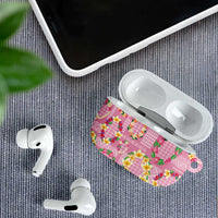 Hawaiian Leis AirPods Case Kakau Tattoos and Palaka Pastel Pink Color