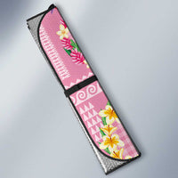 Hawaiian Leis Auto Sun Shade Kakau Tattoos and Palaka Pastel Pink Color