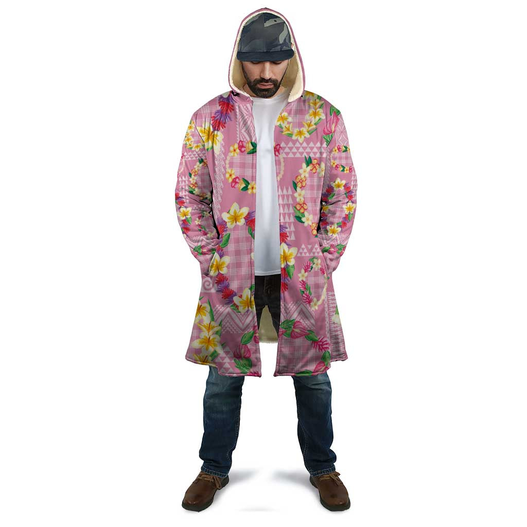 Hawaiian Leis Cloak Kakau Tattoos and Palaka Pastel Pink Color